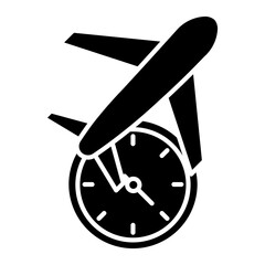flight time Solid icon