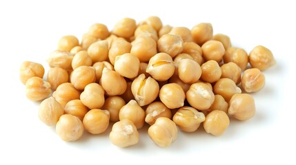 chickpeas isolated on white background