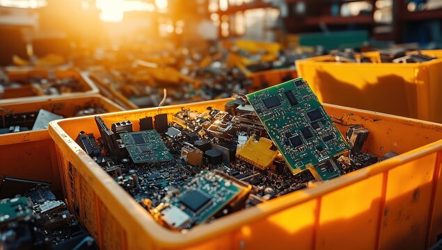 Recycling Electronic Waste: Sorting Circuit Boards and Components for Responsible Disposal and Resource Recovery