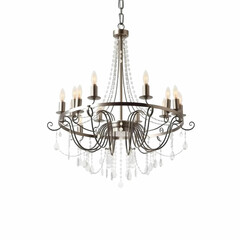 Modern chandelier isolated on the white background