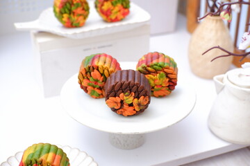 Mooncake in a plate 
