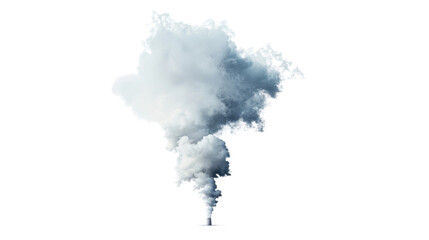 Realistic smoke cloud with transparent background for compositing and visual effects