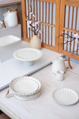 table setting in a restaurant