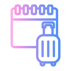 schedule Line Gradient Icon