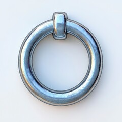 Obraz premium Brushed Metal Ring A Detailed Close Up View, Generative AI.