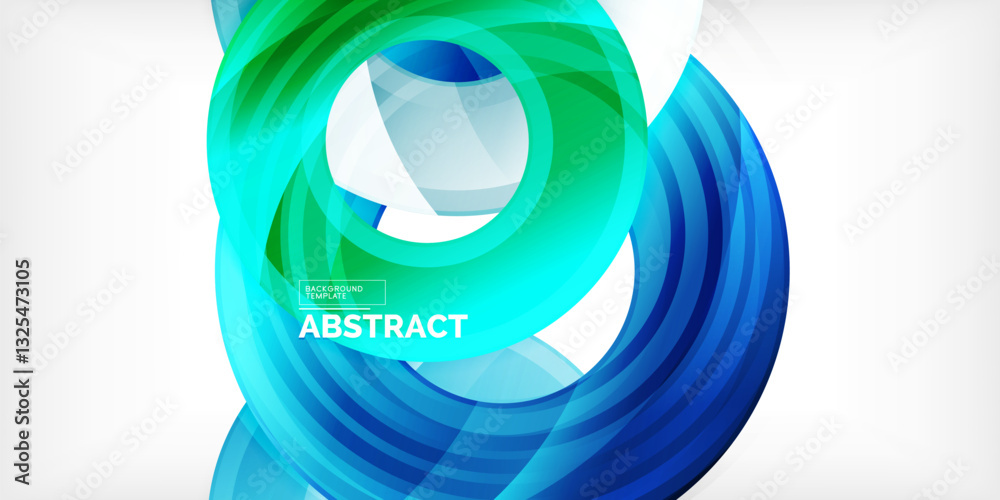 Poster Bright colorful circles with light effects. Abstract background