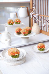 Mooncakes on the table 