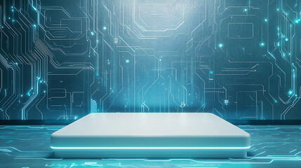 Showcasing innovative technology digital environment display platform modern design futuristic concept