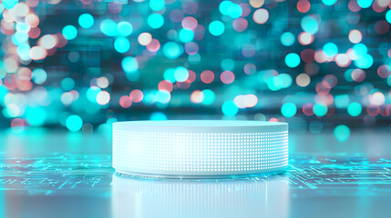 Illuminating technological innovation digital space 3d render vibrant background abstract perspective futuristic concept