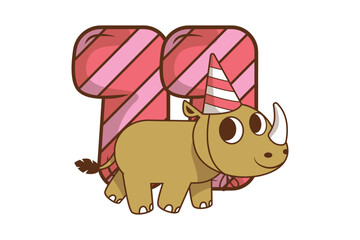 Rhino 11th Birthday Character