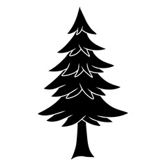 Pine tree isolated icon vector illustration