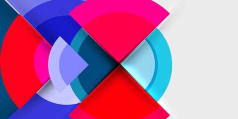 Circle and semi circle geometric background. Vector Illustration For Wallpaper, Banner, Background, Card, Book Illustration, landing page