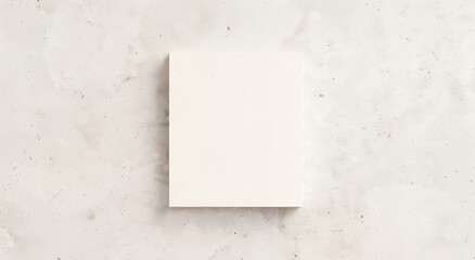 Minimalist White Book Cover Mockup Template with High Resolution and Detailed Square Shape in Top View