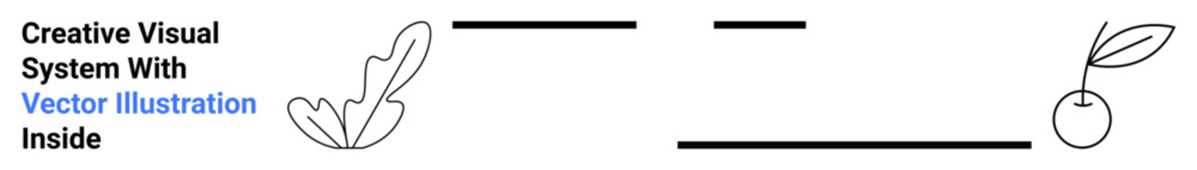 Leaf and fruit outlines combined with linear shapes forming a balanced composition. Ideal for creative projects, nature themes, branding, modern art, eco-friendly ideas, graphic design, minimalism