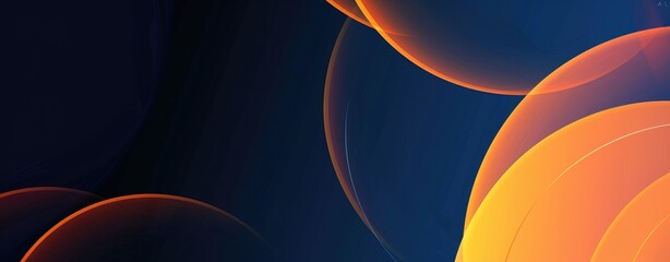 Modern abstract blue and orange gradient background with curved lines and glowing neon effects.