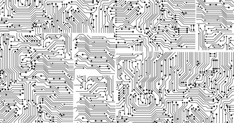 Circuit board abstract background. Vector futuristic illustration. Microchip pattern for design. Concept of circuit board background isolated on white background. illustration