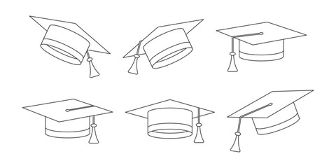 Graduation student black cap 