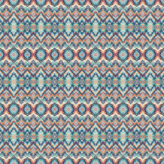 AI Generative Seamless IKAT Pattern | Textile Design Prints Patterns | Fashion Fabric Prints & Patterns | Ethnic Boho Motif | Decorative Abstract Background