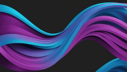 Abstract vibrant waves of purple and blue on a dark background