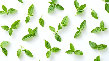 fresh lemon verbena isolated on white