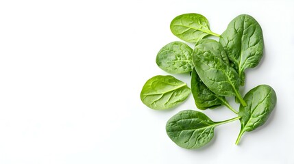 Fototapeta premium fresh spinach isolated on white background