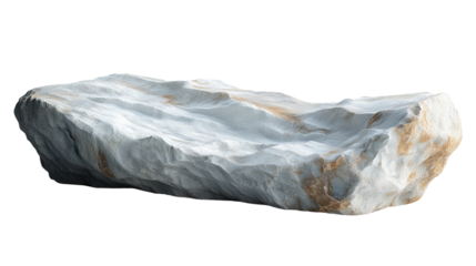 Marble Rock: A large, textured marble rock, showcasing a blend of smooth and rugged surfaces, stands in stark contrast. 