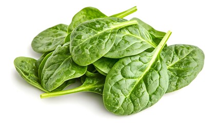 Fototapeta premium Spinach on white background