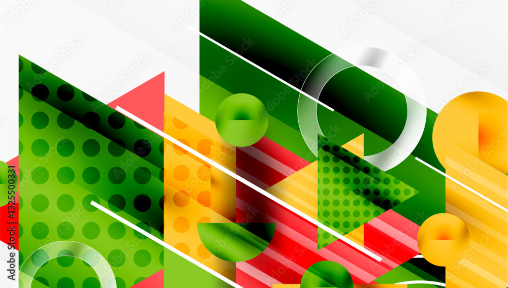 Aufkleber Modern geometric background - overlapping triangles with smooth gradients and semi-transparency