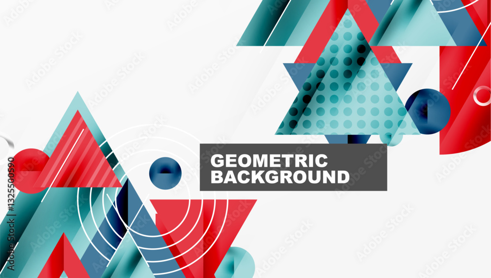 Aufkleber Modern geometric background - overlapping triangles with smooth gradients and semi-transparency