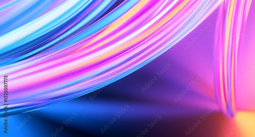 Poster colorful swirling lights create a vibrant abstract pattern in a digital art display showcasing mesme