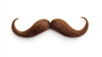 Obraz premium Men's twisted mustache on a white background, isolated