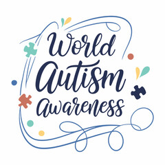 WORLD AUTISM AWARENESS DAY vector illustration