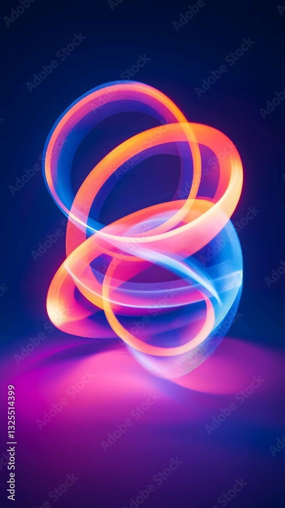 Poster colorful light patterns swirl in an abstract dance of hues creating a mesmerizing display against a 
