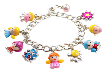 Kids charm bracelet colorful charms to celebrate childhood joy
