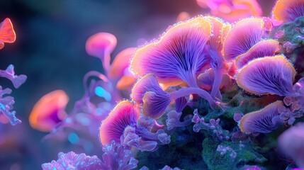 Obraz premium Explore the Fascinating World of Mushrooms and Butterflies in this High Definition Microcosm