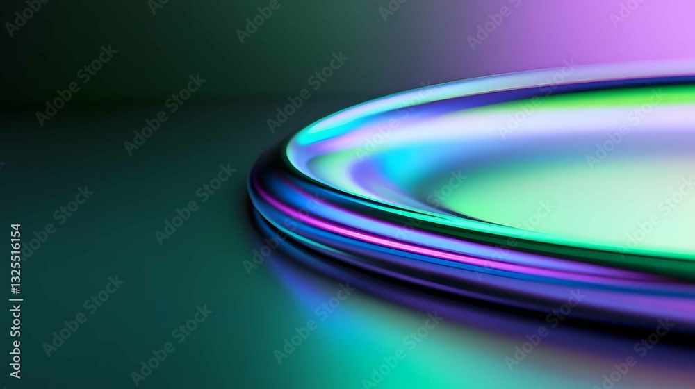 Poster vivid light reflections on curved surface create mesmerizing visual effects in an artistic display c