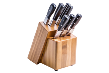 Knife blocks enhance kitchen organization efficiency