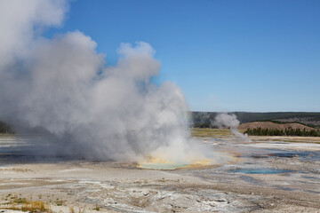 Geyser Basin in Yellowstone National Park