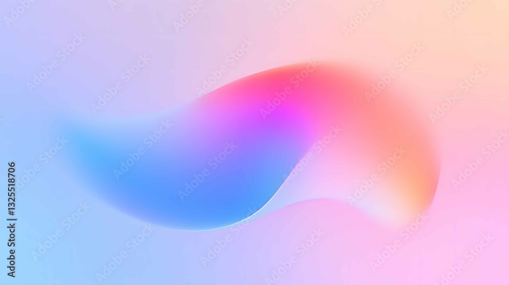 Poster bright and colorful abstract design with flowing pastel hues creating a smooth gradient effect