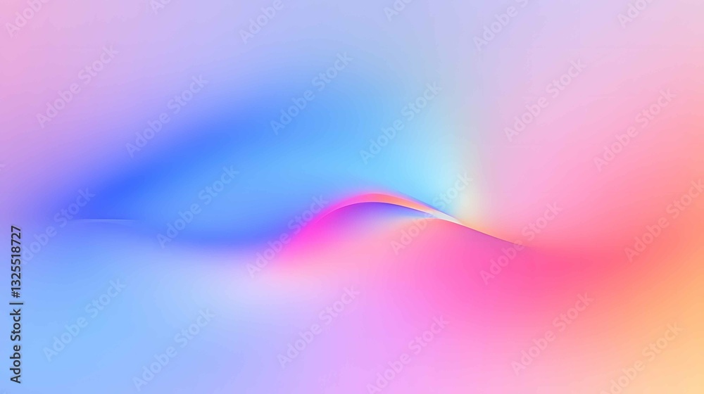 Poster abstract composition featuring soft pastel colors blending in a harmonious flow creating a tranquil 