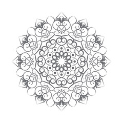 attractive and simple mandala design for coloring book