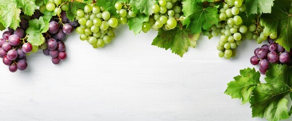 Autumn-Themed Frame Made of Grapes 