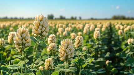 Green Clover Field Texture For Background 