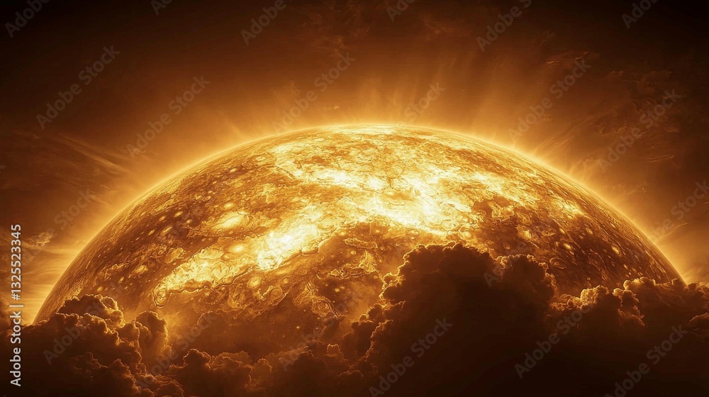 Wall mural understanding venus’s surface helps scientists learn more about planetary atmospheres.