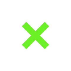 green cross shape geometric