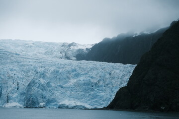 Kenai Fjords National Park cruise glacier view in Seward Anchorage Alaska, Holgate Glacier