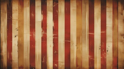 A distressed, striped background reminiscent of a vintage circus, with a warm, nostalgic tone and subtle texture, evoking a sense of worn, aged fabric.