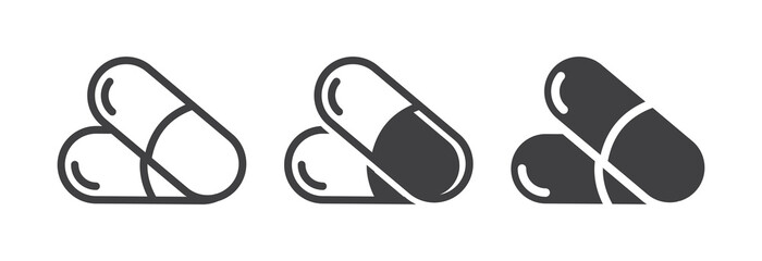 capsule set of icon