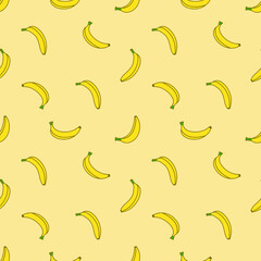 yellow banana pattern background design