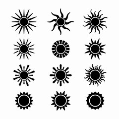 Sun icons set